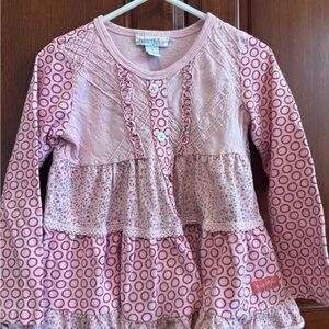 Pink Circle and Floral Long Sleeve Top